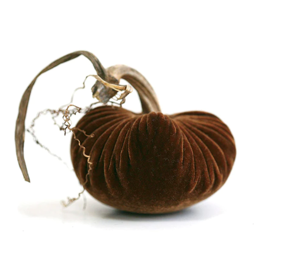 4" Velvet Pumpkin