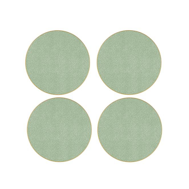 Set of 4 Dot Coasters - Saxon Green