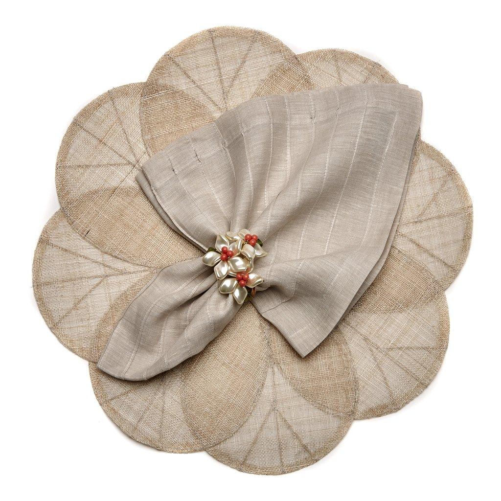 Sinamay Flower Placemat - Natural