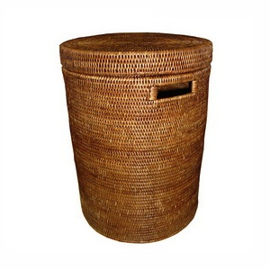 Small Laundry Hamper - Antique Brown