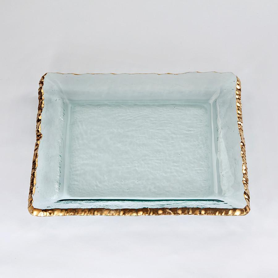Small Square Edgey Platter - Gold