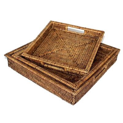 Small Square Tray  - Antique Brown