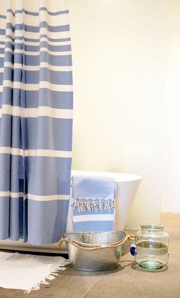 Stripe Shower Curtain - Blue