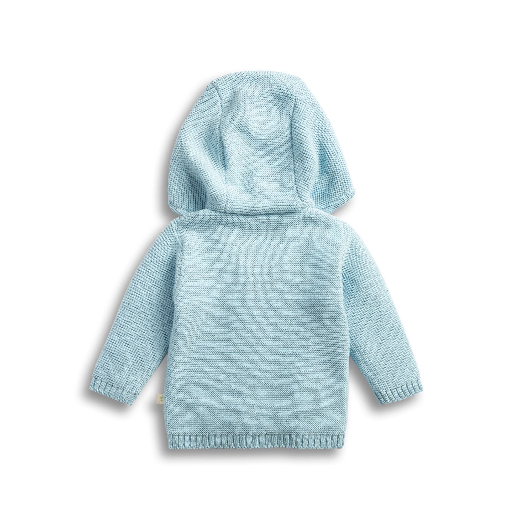 Knitted Hoodie - Cool Blue