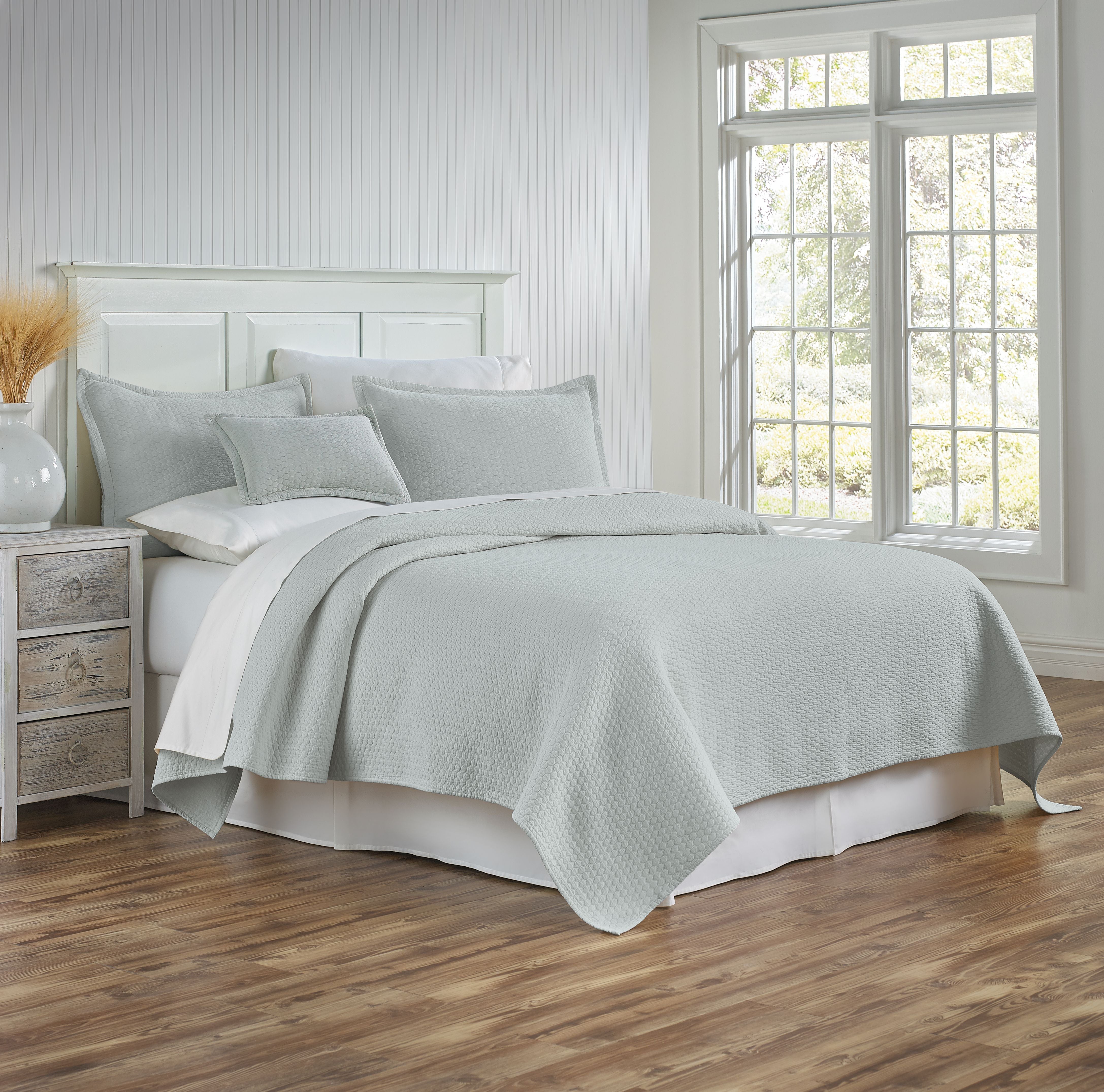 Tracey Full/Queen Coverlet - Sea Glass