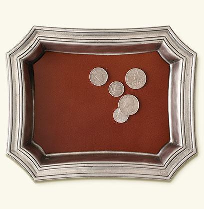 Valet Tray with Leather Insert