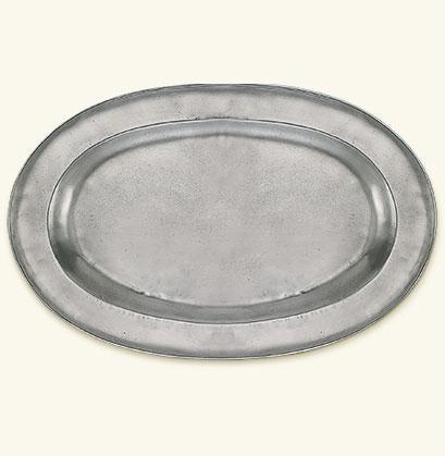 Wide Rim Oval Pewter