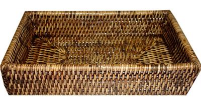Woven Guest Towel Holder - Antique Brown
