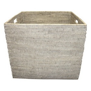 Woven Laundry Basket - Whitewash