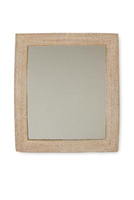 Woven Rectangular Mirror - Whitewash