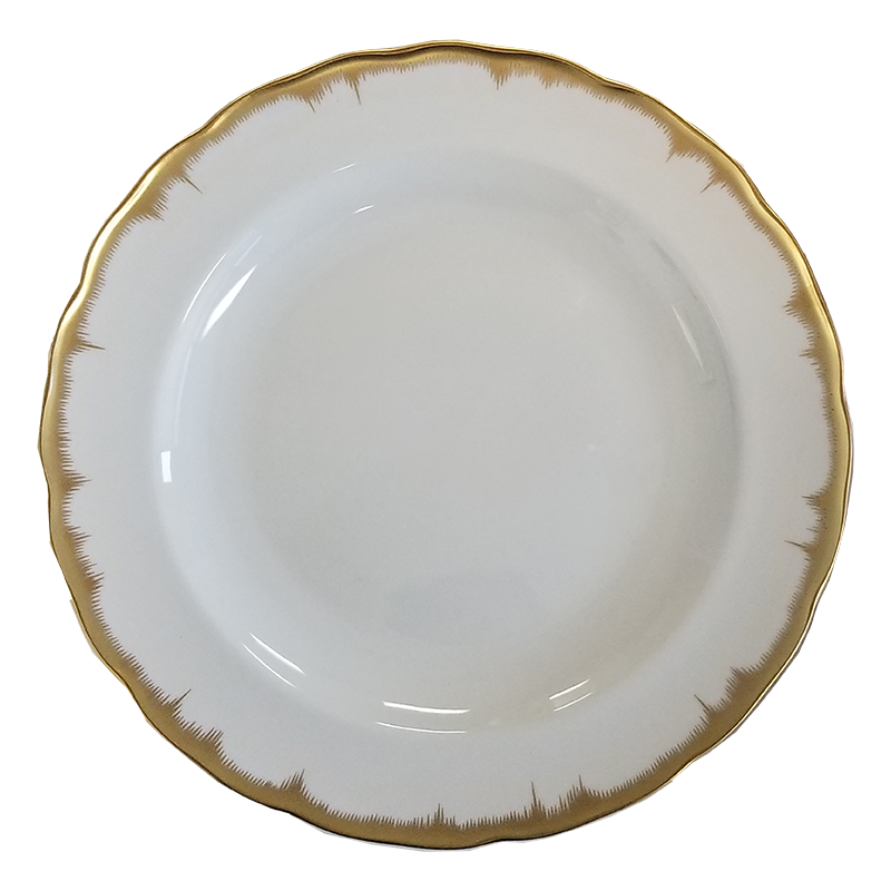 Chelsea Feather Dinner Plate - Gold