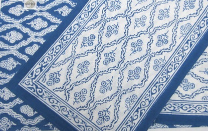 Trellis Blue Tablecloth